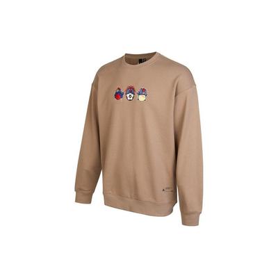 adidas Толстовка с круглым вырезом с мультяшным принтом, топы унисекс, коричневая IB2775