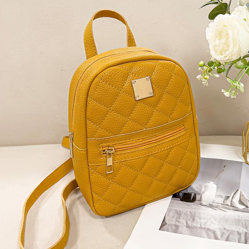 Рюкзак с ромбовидным узором личи Новая маленькая школьная сумка Новый рюкзак Женский