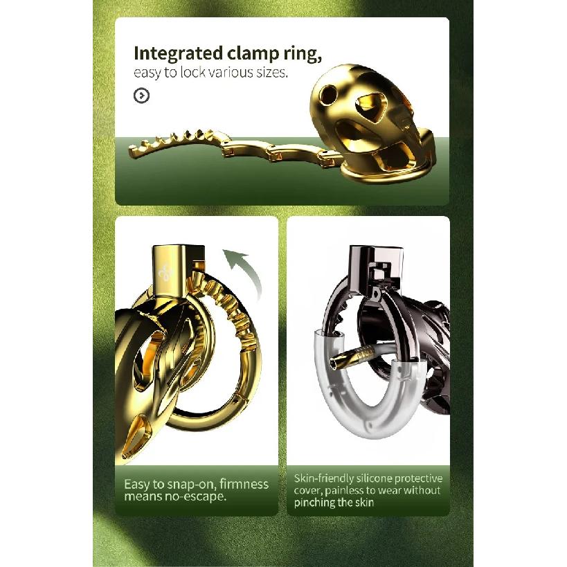 Male Metal Chastity Cage CB Lock Sexy Adult Man Chastity Device Adjustable Cock Ring Fetish Cock Cage Sex Toys For Men