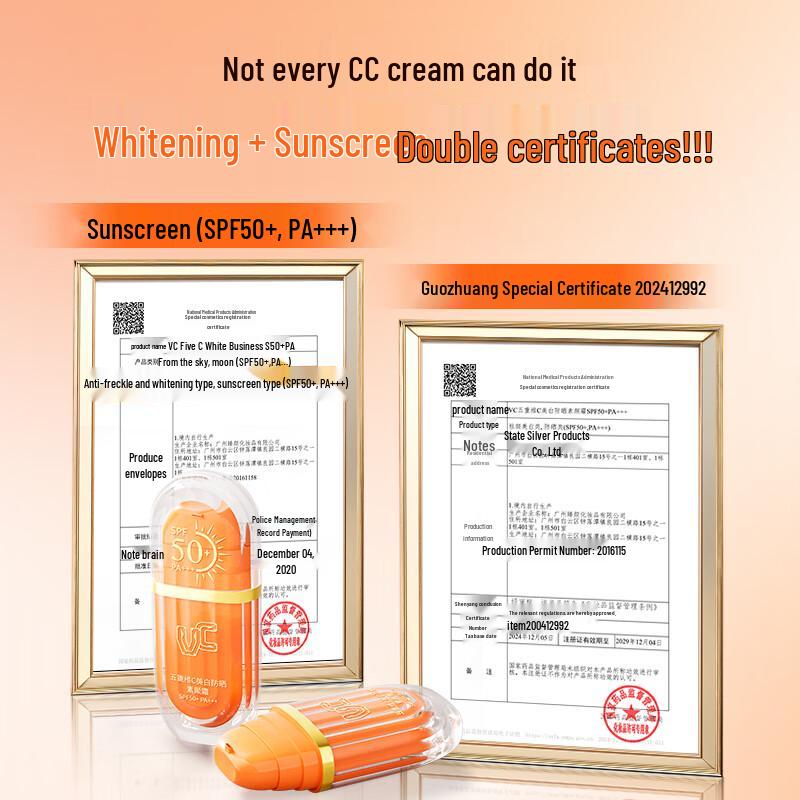 VC Отбеливающий солнцезащитный крем с эффектом тонирования SPF50+ PA+++
