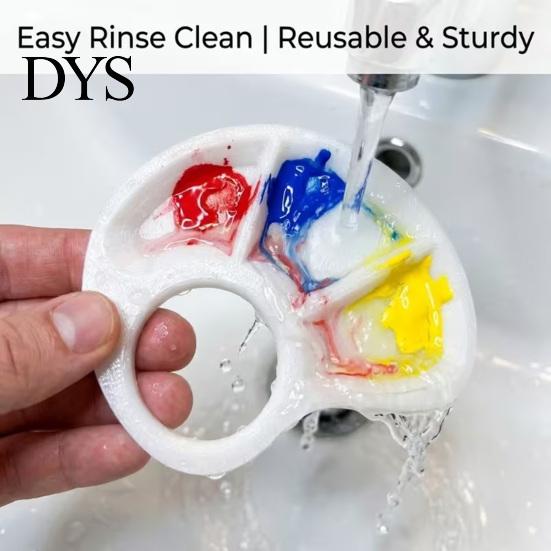 Палитра для масляной живописи Easy Clean, Палитра-напалечник 3D-печать, Одно отделение, Пластиковый органайзер для красок, Компактная, для путешествий, для акварели, акрила