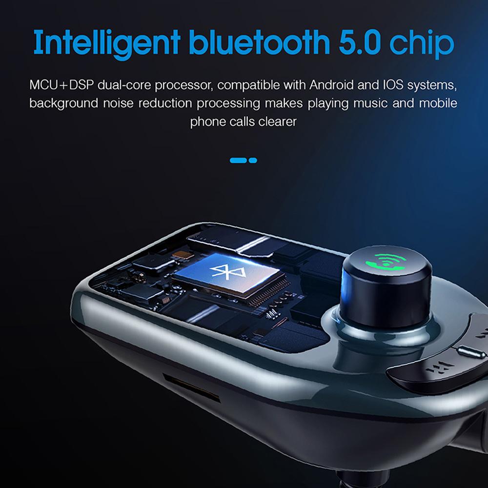 Новый Mp3-плеер Bluetooth автомобильный комплект музыкальный плеер FM-передатчик модулятор с двойным USB-зарядным устройством 3.0a динамики AUX соединение