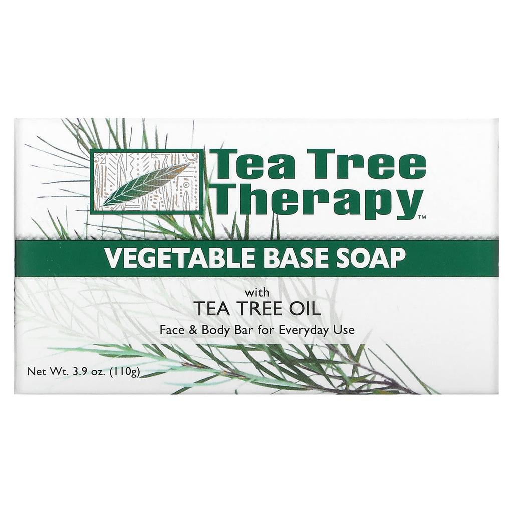 Tea Tree Therapy Vegetable Soap, with Tea Tree Oil, 3.9 Oz (110 G)
