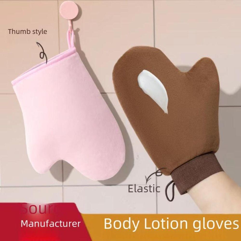 Makeup Applicator Body Lotion Glove Reusable Quick Dry Flocking Gloves Gifts Self-Tanning Mitt
