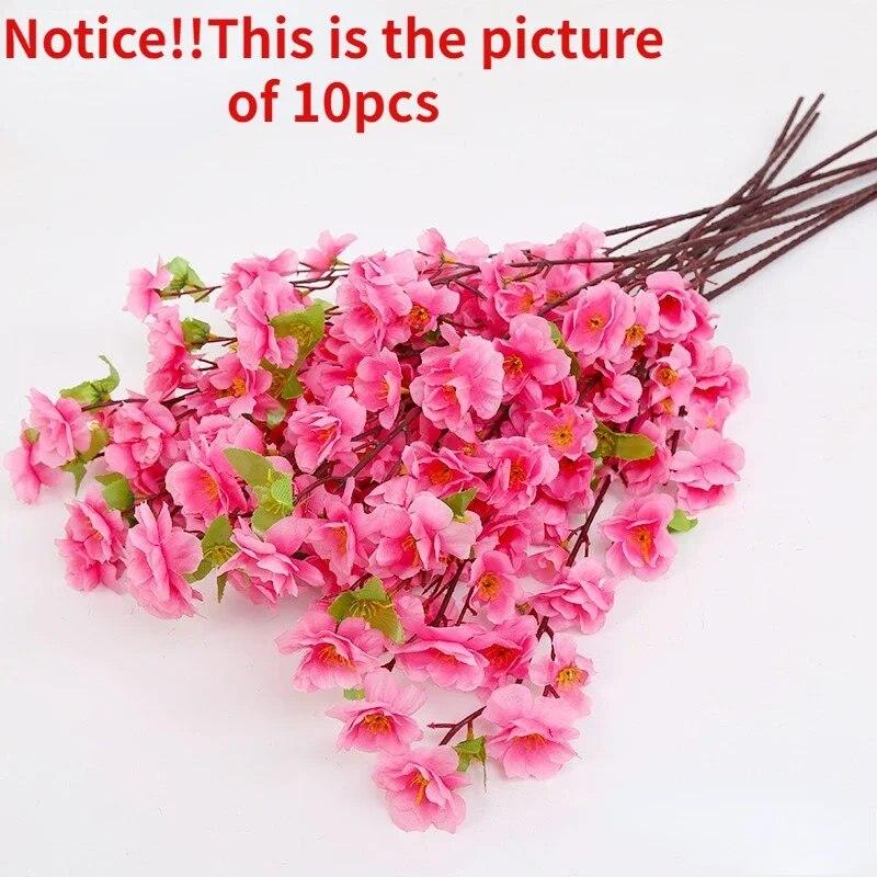 1pc Artificial Peach Blossom Livingroom Ornaments Fake Tree Landscaping Decoration 65cm Bendable Fake Flower Festival Decoration