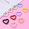 5pcs Macaroon Color Heart Shape Keychain Love Keychain Clips  Valentine's Day