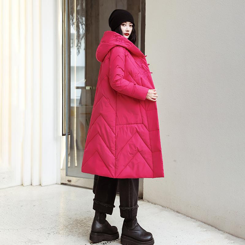 Женское осенне-зимнее пальто с капюшоном и длинными рукавами, однобортное свободное теплое длинное пальто с узлом