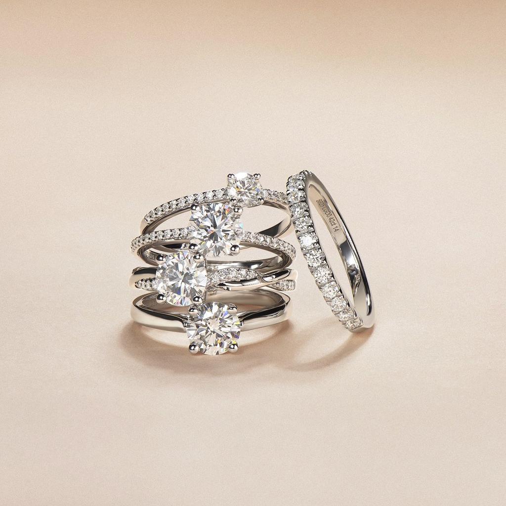 AGVANA Series Proposal Engagement Ring with Size 12 26 Wedding Perfect for Everyday White Day Christmas Gift Wrapping Included "halo" Women's Ring,