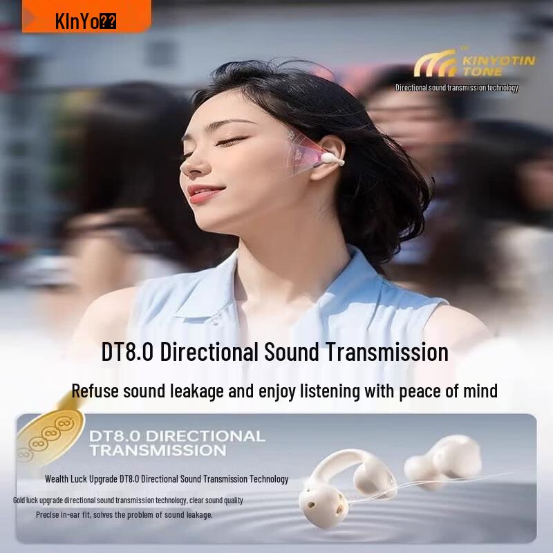 Jinyun i21 Беспроводные наушники-клипсы с открытым ухом Bluetooth