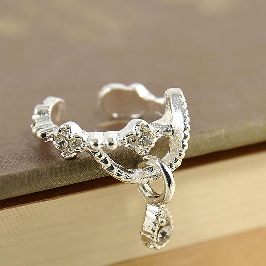 Women Ear Clip Party Wedding Girls Jewelry Decorative Decoration Sister Mother Girlfriend Friendship Sparkling Pendant