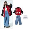 Teenage Hip Hop Clothes Suit Girls Jazz Street Dance Costume Kids Long Sleeve Shirt Denim Pants Sets Ballroom Dancewear Clothing