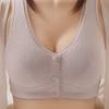 Stylish Front Buckle Cotton Bra for Middle-Aged & Elderly Women - Soft, No Steel Ring, Wide Straps, Large Size