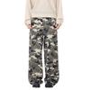 Осень Новые Камуфляжные Комбинезоны Мужские Американский Хай Стрит Свободные Прямые Брюки Джинсы
