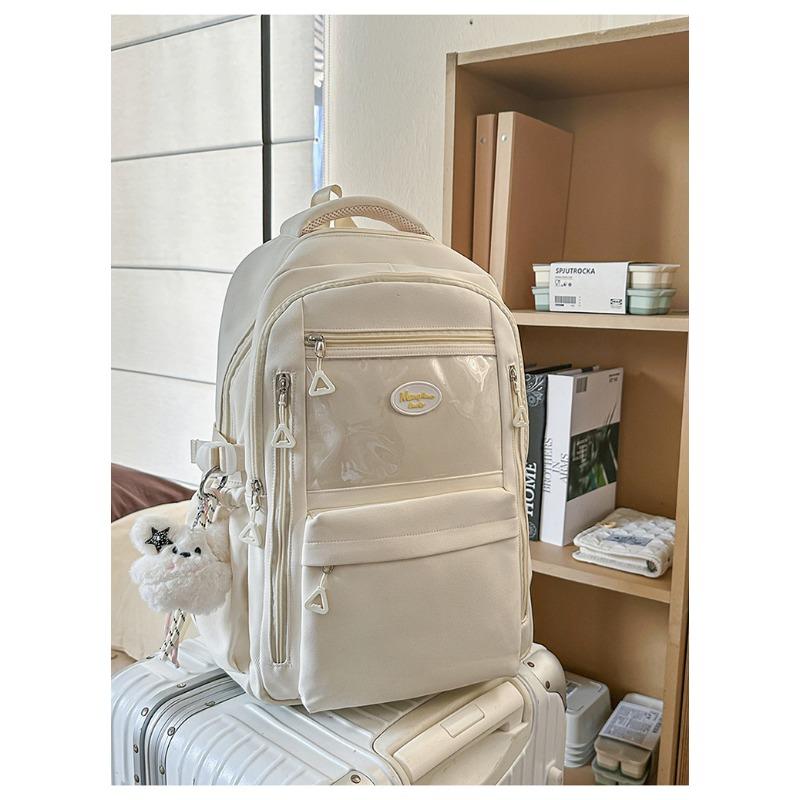 High Value, Fresh and Sweet, Contrasting Color Splicing Backpack, Casual and Lightweight Backpack for Junior High School Students