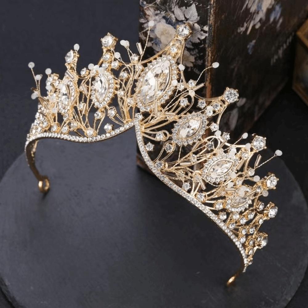 Роскошный дизайн Свадебные тиары Элегантная невеста Свадебные тиары Стразовая диадема Свадебная церемония