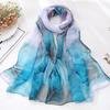Sun-Resistant Silk Scarf Embroidered Sunscreen Hijab Summer Long Wraps  for Women