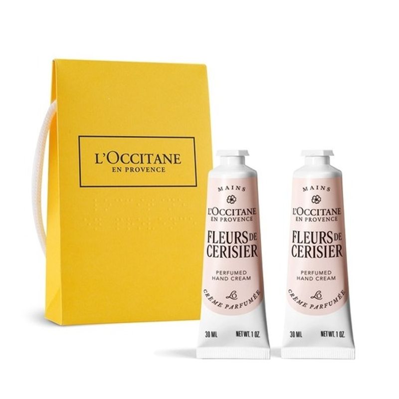 LOCCITANE Fleur de Serizie Perfumed Hand Cream Duo (Cherry Blossom)