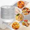 Round Aluminum BBQ Plates, Disposable Plates, Aluminum BBQ Sauce Plates, Aluminum Dishes, Aluminum Sauce Plates, BBQ Tableware, Pack of 50
