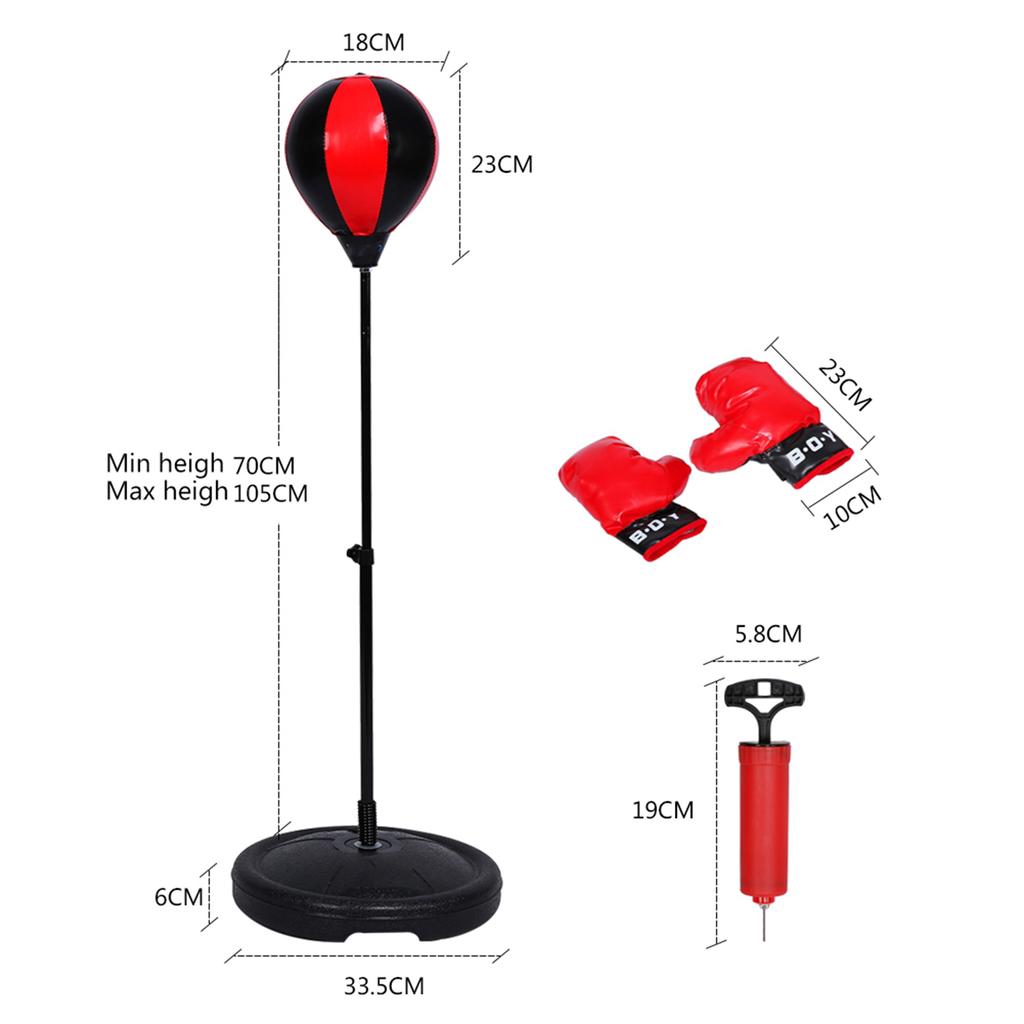 Регулируемая высота, детская сумка для пробивания мяча, скоростной бокс, спортивный набор, боевая игра с перчатками