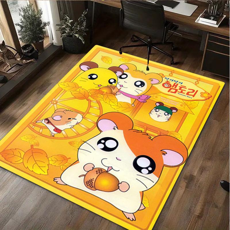 Hamtaro Print Rug - home decoration Carpet For Living Room Bedroom Flooring Computer Chair Area Rug