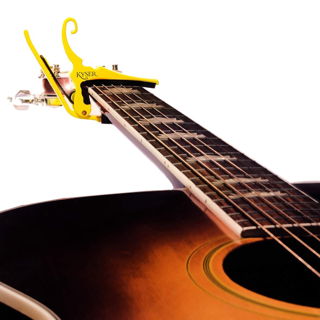 KYSER KG6NYA Неоновый желтый каподастр Tast для акустической гитары KYSER