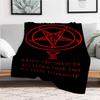Satanic Protection Baphomet Sigil PosterBlanket Flannel Throw Blanket for Sofa, Bed, Travel, Camping, Office, Couch, Chair, And Bed Gift for