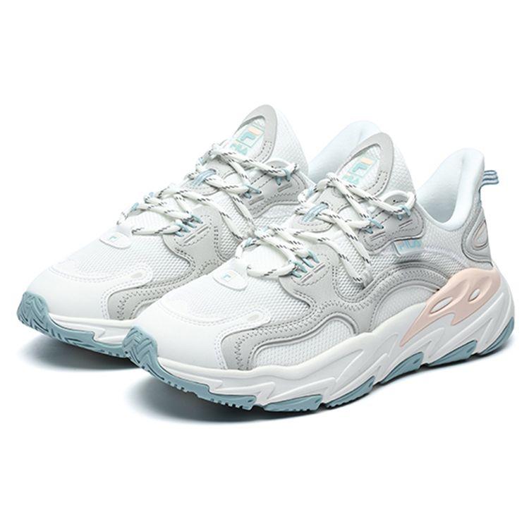 Fila Серия Wave Ткань Синтетическая кожа Повседневный Тренд Спорт Низкие Кроссовки для образа жизни Женские кроссовки Белый F12W226112FBA