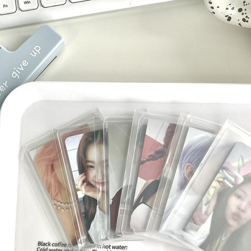 50Pcs Frosted Transparent Card Sleeve Storage Bag Card Photo Protector Trading Cards Shield Cover Packing Bag Ziplock Bag