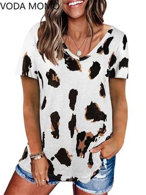 Blusas mujer de moda 2022, блузки, летняя леопардовая одежда, футболки для женщин, топ, женская футболка, женская футболка, топы, футболка