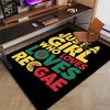 Reggae Polyester Carpet, Soft Indoor Mat for Office Chair, Living Room, Computer Desk - Decorative Home Office Rug Design