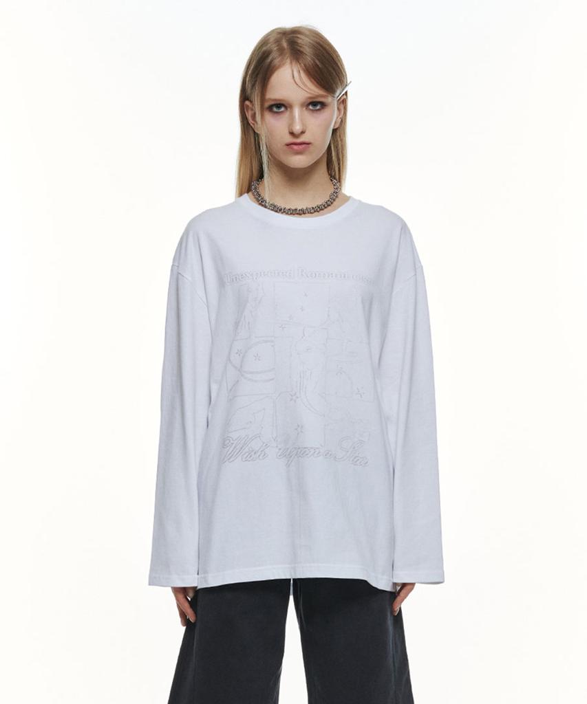 THREE TO EIGHTY Wish Long Sleeve T-Shirt (White)
