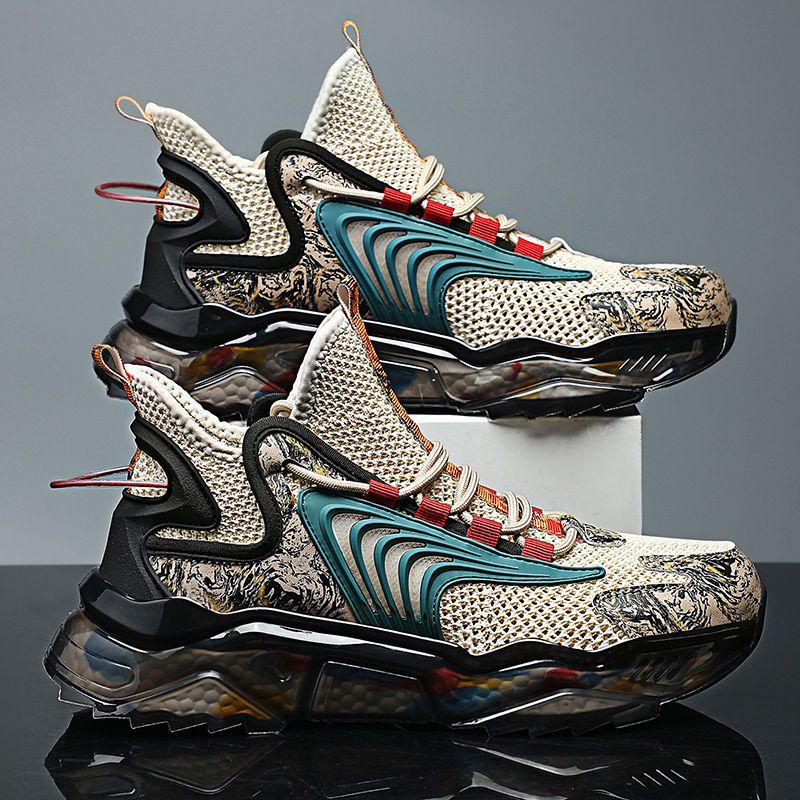 Male Shoes Mesh Thick Platform Men's Casual Sneakers Mens Size 9 Tourist Jogging New Arrivals Without Leather Sports