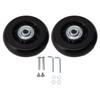 2pcs Luggage Suitcase Replacement Wheels Noiseless Rubber Swivel Caster Wheels Bearings Repair Kits