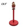 Stable Roll Storage Stand Christmas Wooden Paper Towel Holder, 2D Dispenser with Snowman Holiday Dining Table Decor Santa Patterns, Decorative Tissue