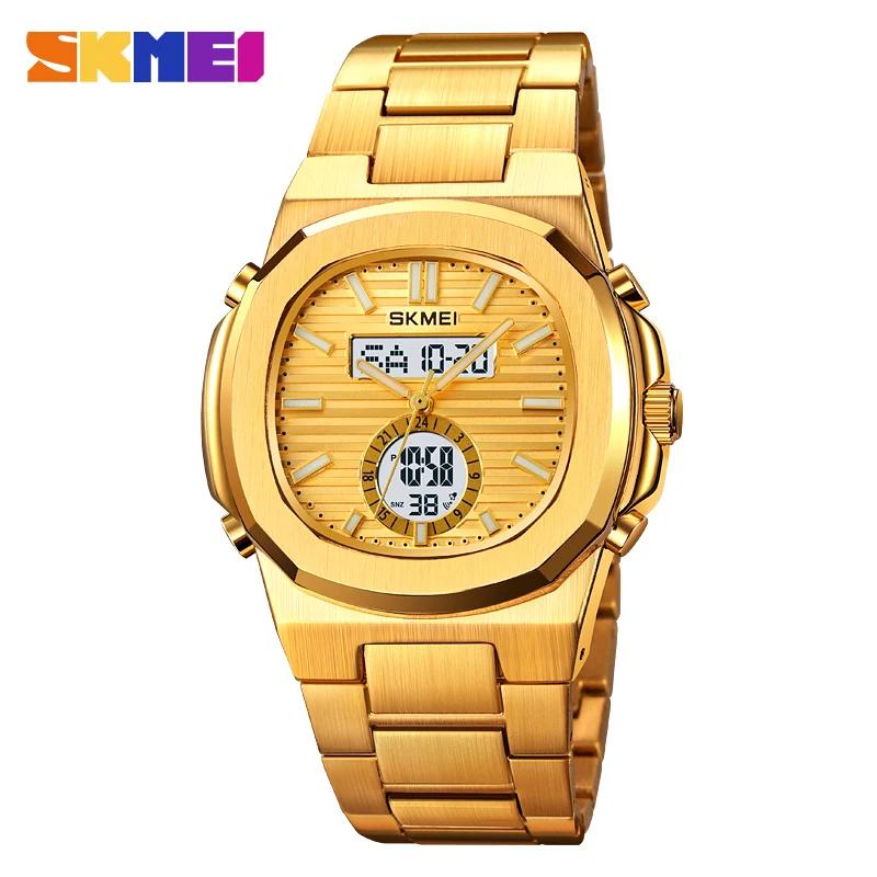 SKMEI 2279 Date Waterproof Wristwatch Relogio Masculino Mens Sports Watches Fashion Casual Business Quartz Watch 3 Time Light