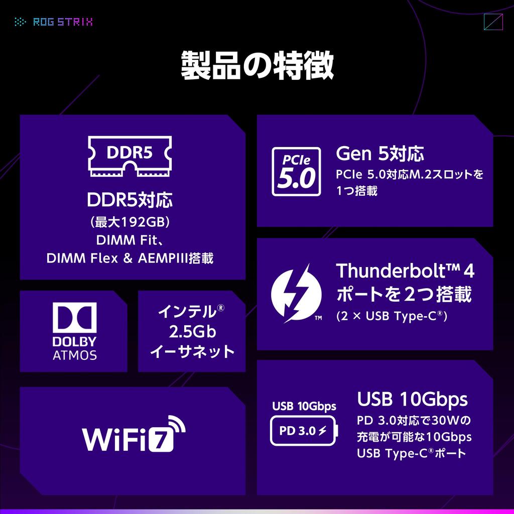 Asus ROG STRIX GAMING WIFI Процессоры Intel Core Ultra совместимы с LGA 1851 Z890 DDR5 ATX материнская плата отечественный авторизованный дистрибьютор продукт Z890-A