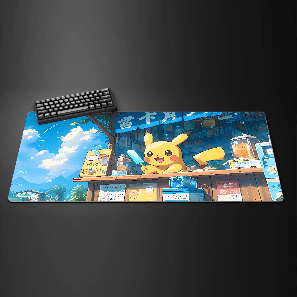 Pokemon Glaceon Gaming Mouse Pad Large Desk Mat 2MM Stitched Edge Keyboard Pad Non Slip Rubber Base Office Table Mat