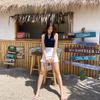 ins small chest split hip skirt swimsuit women's simple retro lapel bikini hot spring swimsuit bikini