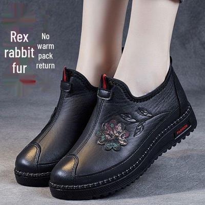 Женские зимние сапоги Plus Velvet — теплые, мягкие, нескользящие, в старом пекинском стиле, для людей среднего и пожилого возраста