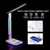 For New ABS RGB Rhythm Folding Gaming Desk Lamp Wireless Charging Mobile Phone Adjustable Brightness Reading Night Light