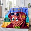 Custom Name Zig & Sharko Theme Printed Blanket - Perfect for Couch, Bed, Travel & Outdoor Use | Machine Washable, Cozy & Durable.