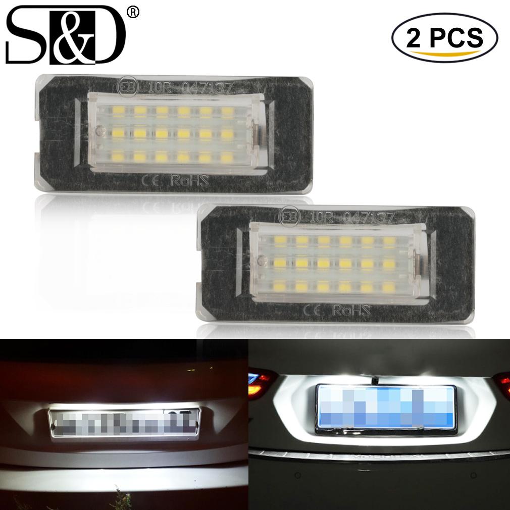 2 шт., белые 18SMD автомобильные светодиодные лампы освещения номерного знака, бусины для BMW Mini Cooper R56 R57 R58 R59, автомобильный источник света, без ошибок