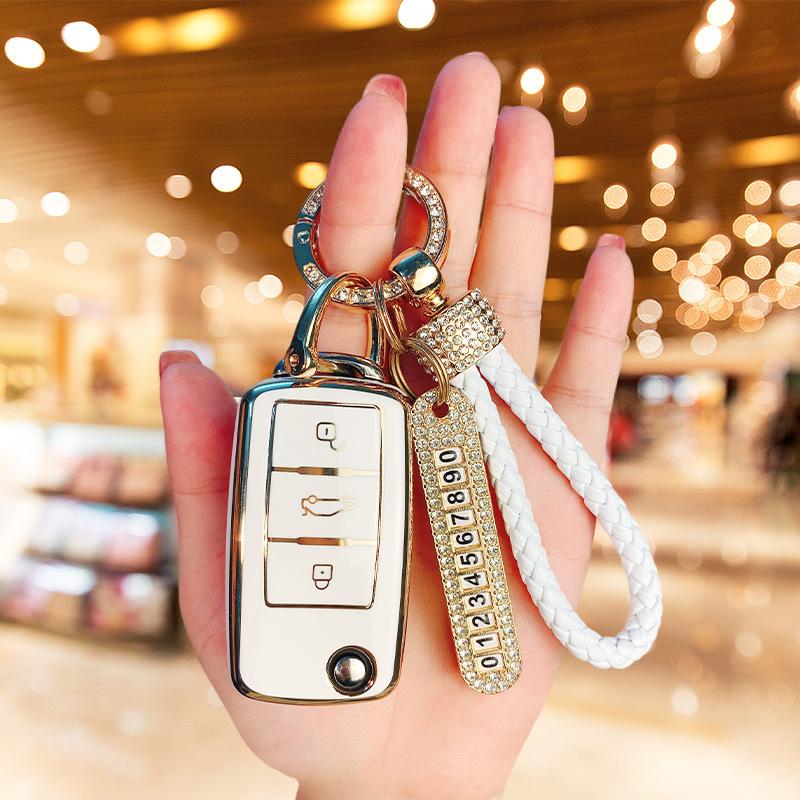 Подходящий чехол для ключа Volkswagen Langyi Suiteng Bora корпус Santana polo Lingdu пряжка Golf Tiguan сумка