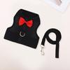 1 Set Pet Harness Leash Stylish Bow Decoration Small Pets Rabbit Traction Harness for Outdoor Walking
