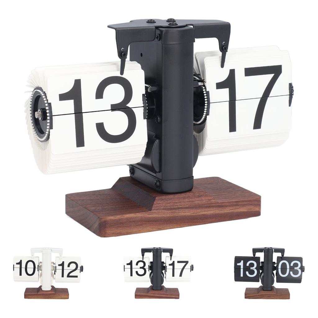 Ретро-часы с откидной крышкой, стильный минималистский стиль, небольшой баланс, 24 часа, автоматический перелистыватель страниц, механический