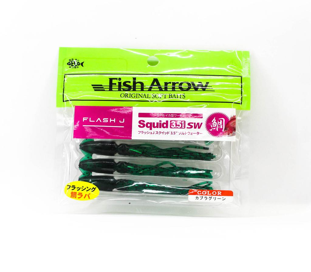 Fish Arrow Мягкая приманка Flash J Squid SW 3,5 дюйма, 5 шт. в упаковке #02 (3678)