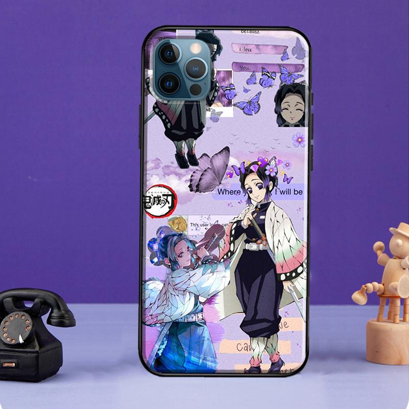 Чехол Anime Demon Slayer Kanao Shinobu sama для iPhone 11 14 Pro Max SE 2020 XR X XS Max 6S 7 8 Plus Чехол для iPhone 12 13 mini