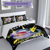 3pcs Custom Name Jeff the Land Shark Set,Includes 1 Duvet Cover and 2 Pillowcases,All-season Bedroom Decor