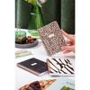 Карманный размер 10х14 см. Картонная обложка в спиральную полоску, набор из 3 блокнотов леопардового цвета.