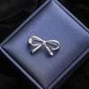 Balletcore Bowknot Brooch Korean Style Anti-Exposure Brooch Temperament Hollow Metal Brooch  Women